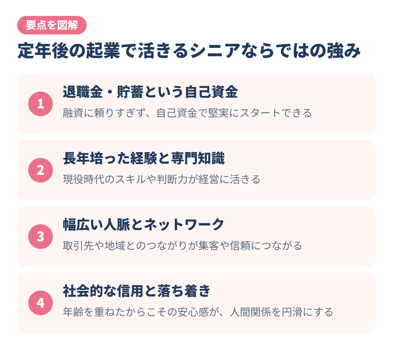 定年後の起業で活きるシニアならではの強み